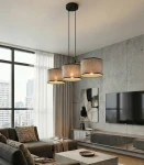 Eco lampa wisząca 3xE27 czarna szary 1656/3