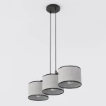Eco lampa wisząca 3xE27 czarna szary 1656/3