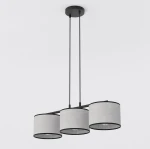 Eco lampa wisząca 3xE27 czarna szary 1656/3