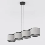 Eco lampa wisząca 4xE27 czarna szary 1656/4