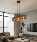 Eco lampa wisząca 3xE27 czarna brązowy 1657/3