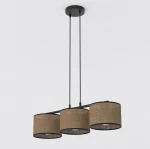 Eco lampa wisząca 3xE27 czarna brązowy 1657/3