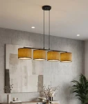 Eco lampa wisząca 4xE27 czarna brązowy 1657/4
