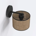 Eco kinkiet E27 czarny brązowy 1657/K1