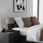 Eco lampka stołowa E27 czarna brązowy 1657/LN1