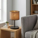 Eco lampka stołowa E27 czarna brązowy 1657/LN1