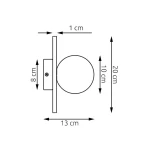 Calma S kinkiet G9 czarny 1658/K1