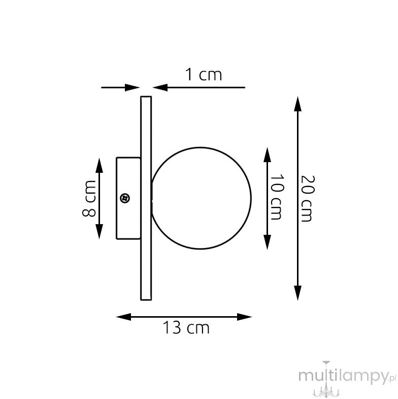 Calma S kinkiet G9 szary 1660/K1