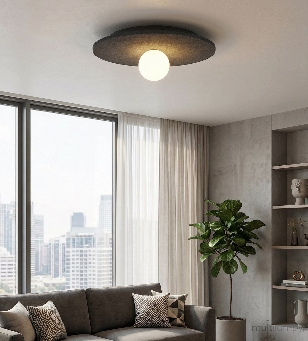 Calma M lampa sufitowa G9 czarna 1658/1M