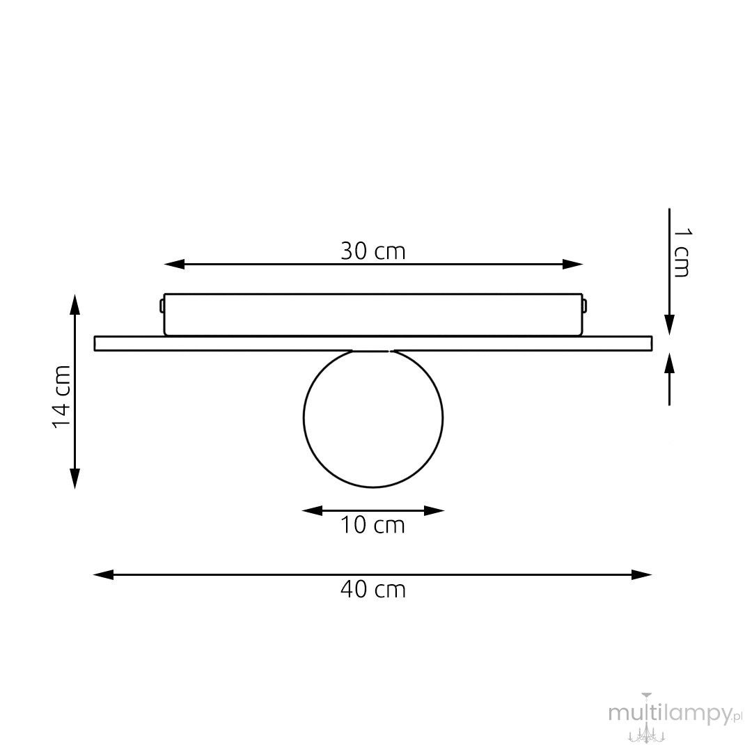 Calma M lampa sufitowa G9 szara 1660/1M