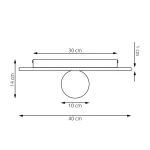 Calma M lampa sufitowa G9 szara 1660/1M