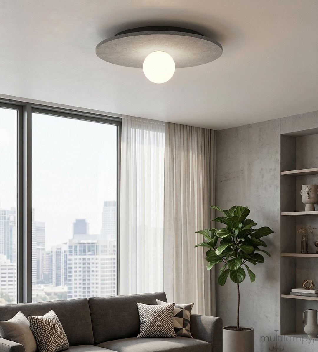 Calma M lampa sufitowa G9 szara 1660/1M