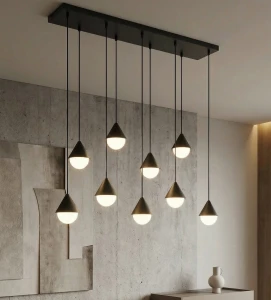 Giro lampa wisząca 9xG9 czarna 1661/9