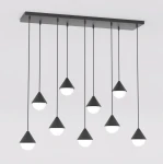 Giro lampa wisząca 9xG9 czarna 1661/9