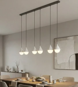 Giro PREM lampa wisząca 6xG9 czarna biała 1662/4