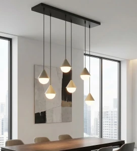 Giro lampa wisząca 6xG9 czarna mokka 1663/6