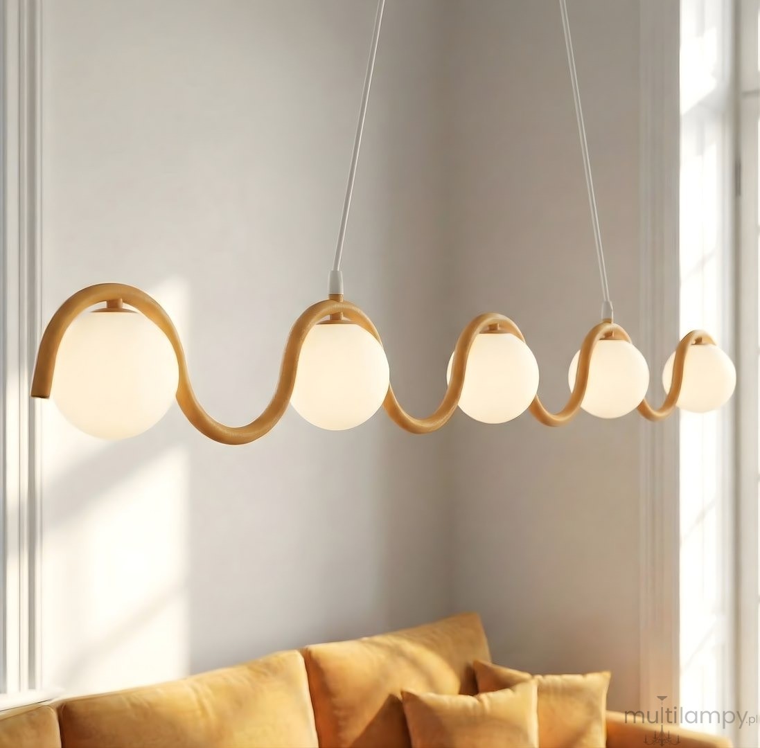 Sinus lampa wisząca 5xG9 pomarańczowa 1665/5