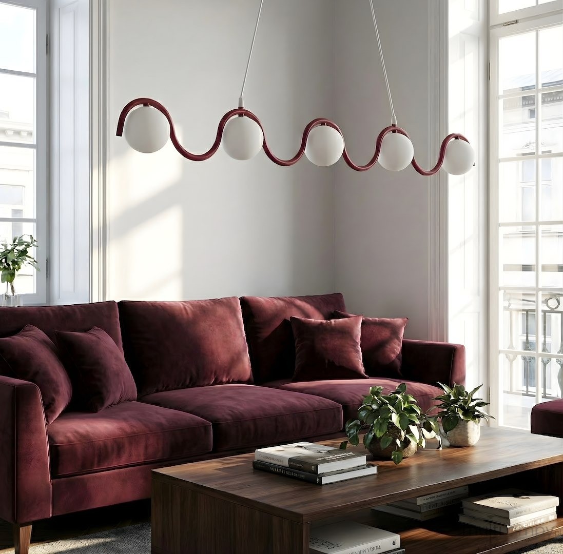 Sinus lampa wisząca 5xG9 burgundy 1666/5