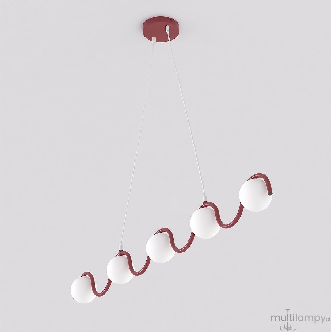Sinus lampa wisząca 5xG9 burgundy 1666/5