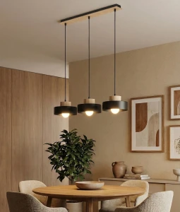 Kivi lampa wisząca 3xE27 czarna 1667/3