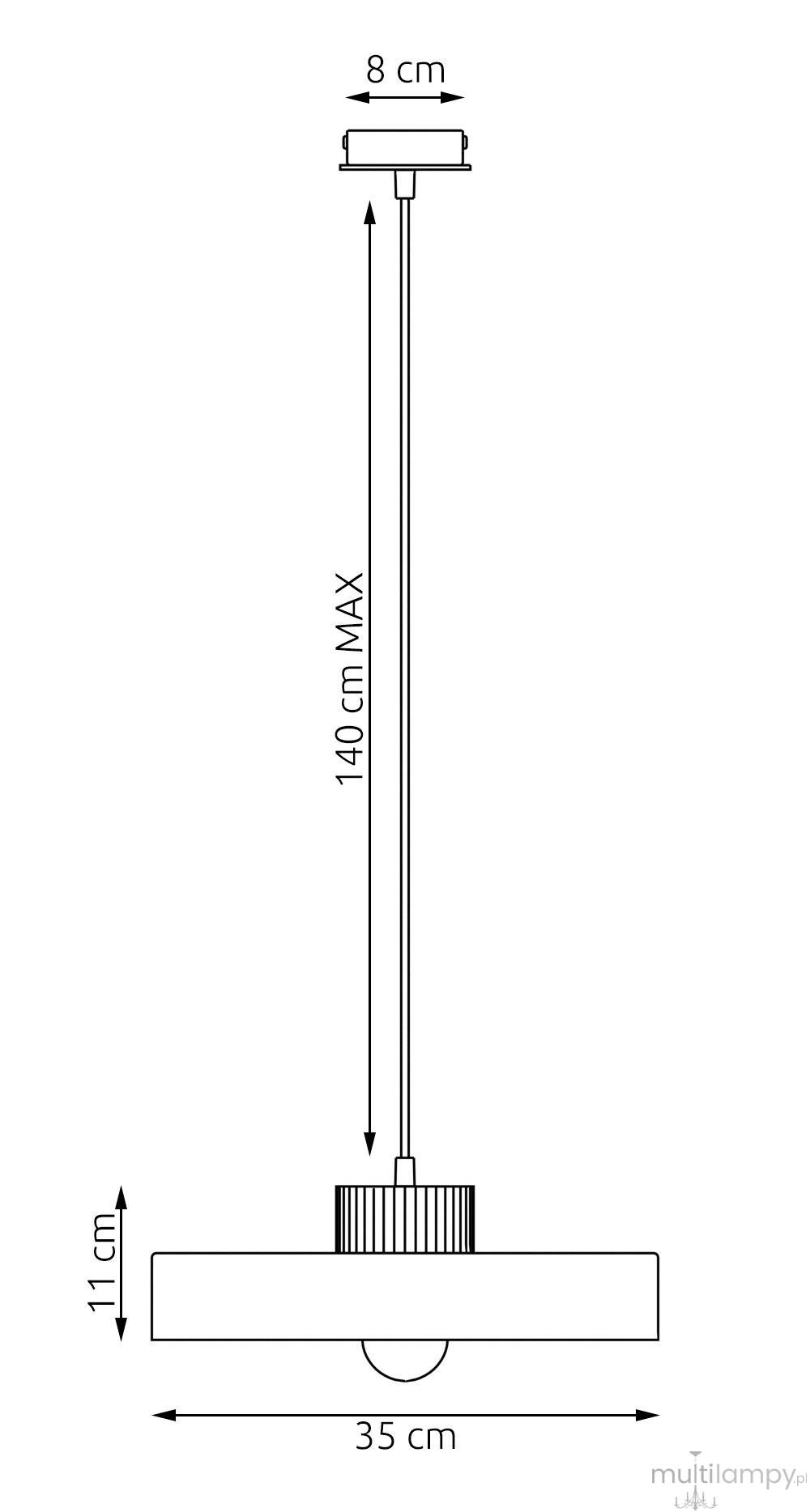 Kivi L lampa wisząca E27 mokka 1668/1L