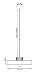 Kivi L lampa wisząca E27 mokka 1668/1L