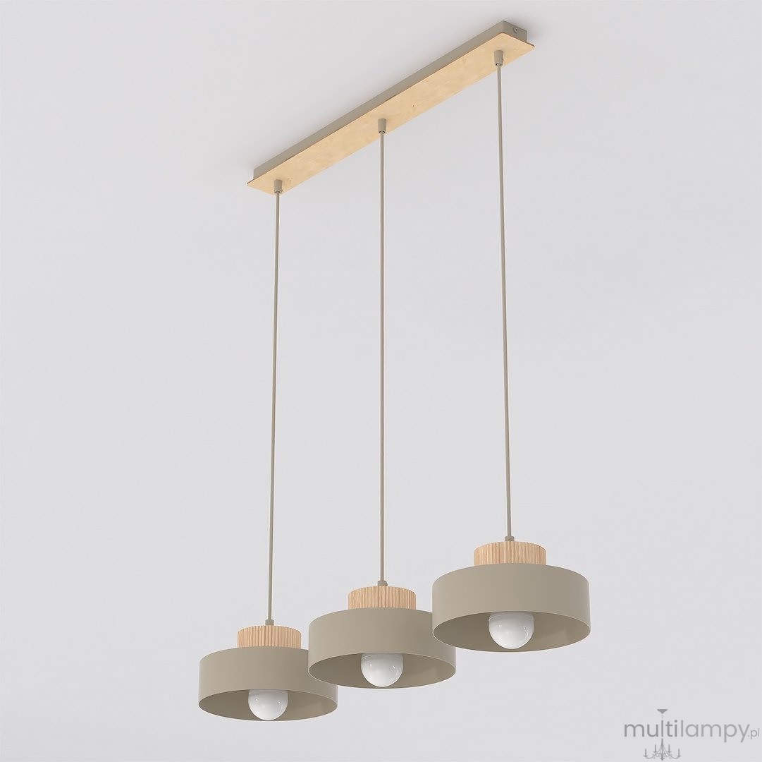 Kivi lampa wisząca 3xE27 mokka 1668/3