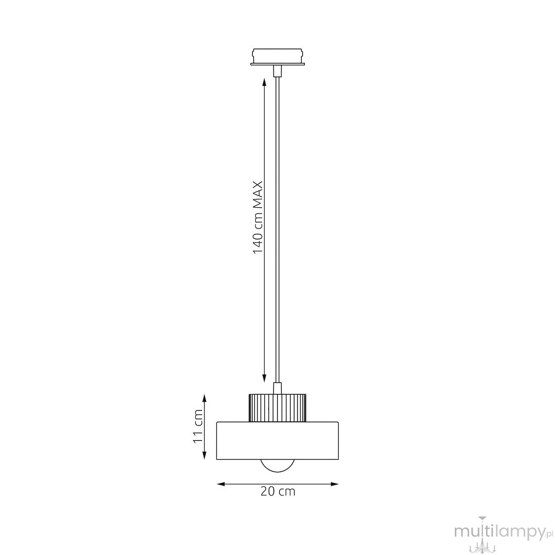 Kivi S lampa wisząca E27 biała 1669/1S