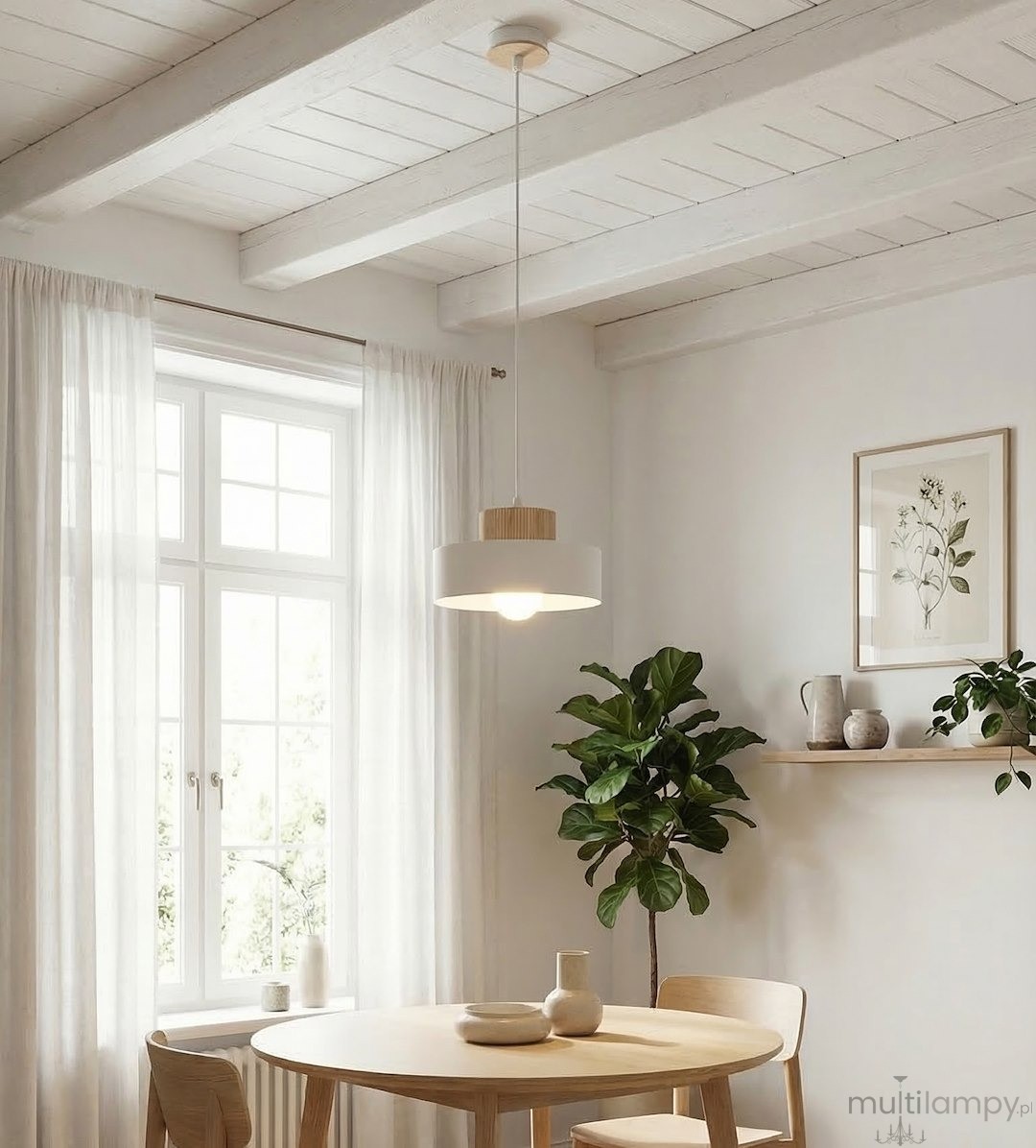 Kivi S lampa wisząca E27 biała 1669/1S