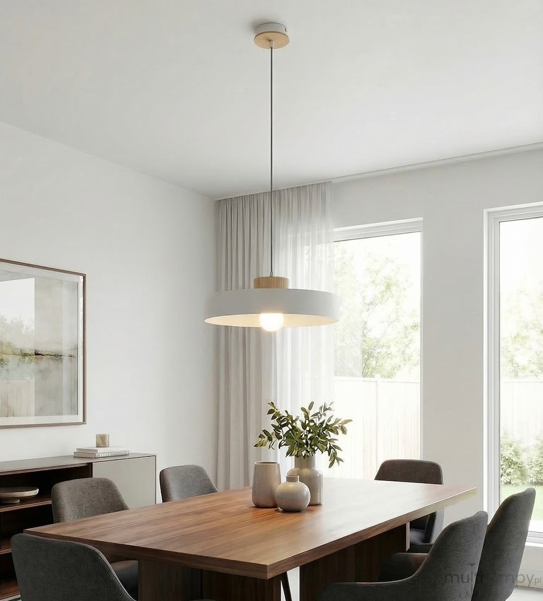 Kivi L lampa wisząca E27 biała 1669/1L