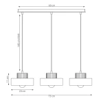 Kivi lampa wisząca 3xE27 biała 1669/3