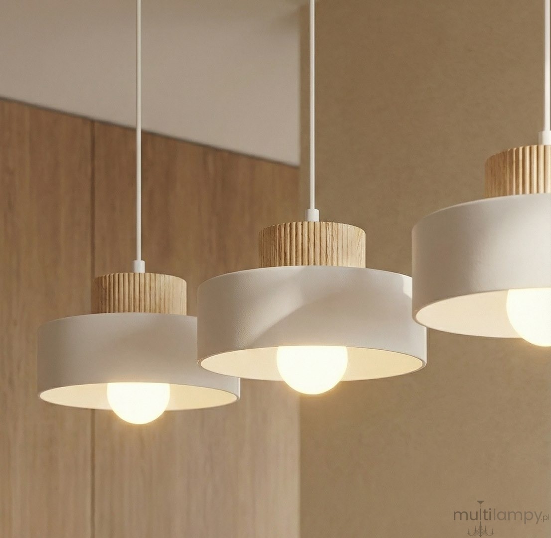 Kivi lampa wisząca 3xE27 biała 1669/3