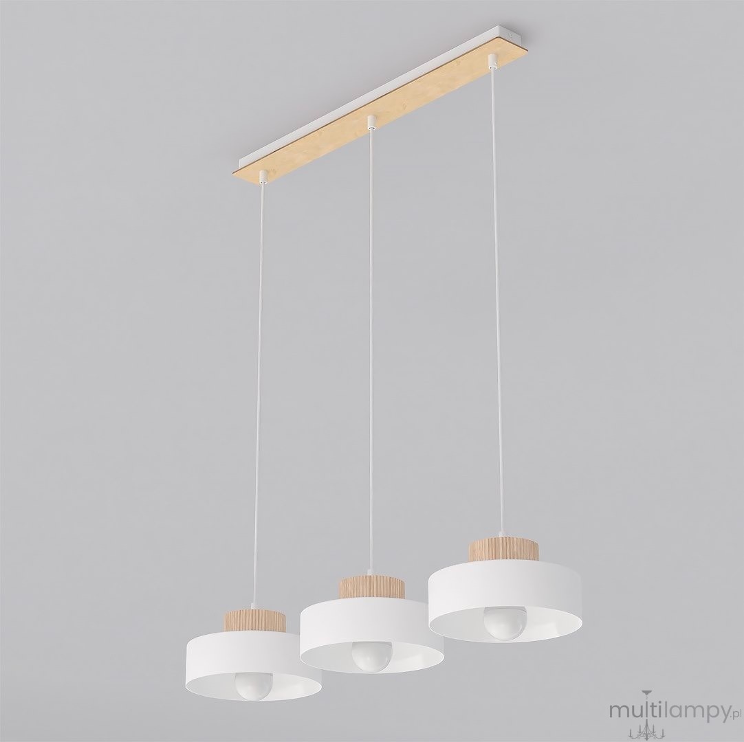Kivi lampa wisząca 3xE27 biała 1669/3