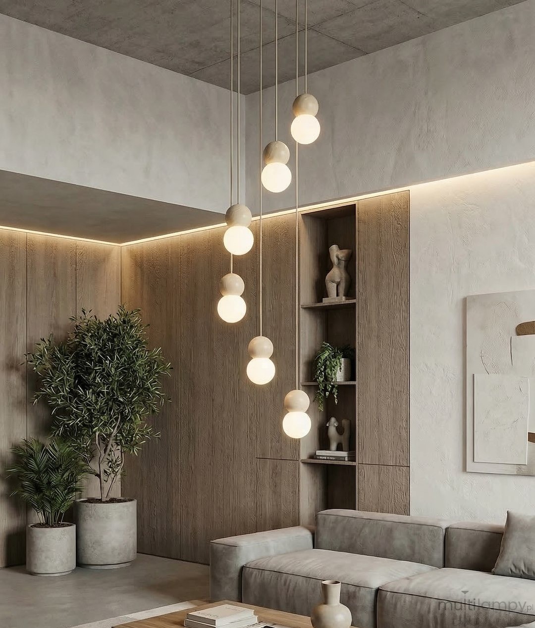 Loop lampa wisząca 6xG9 mokka 1673/6