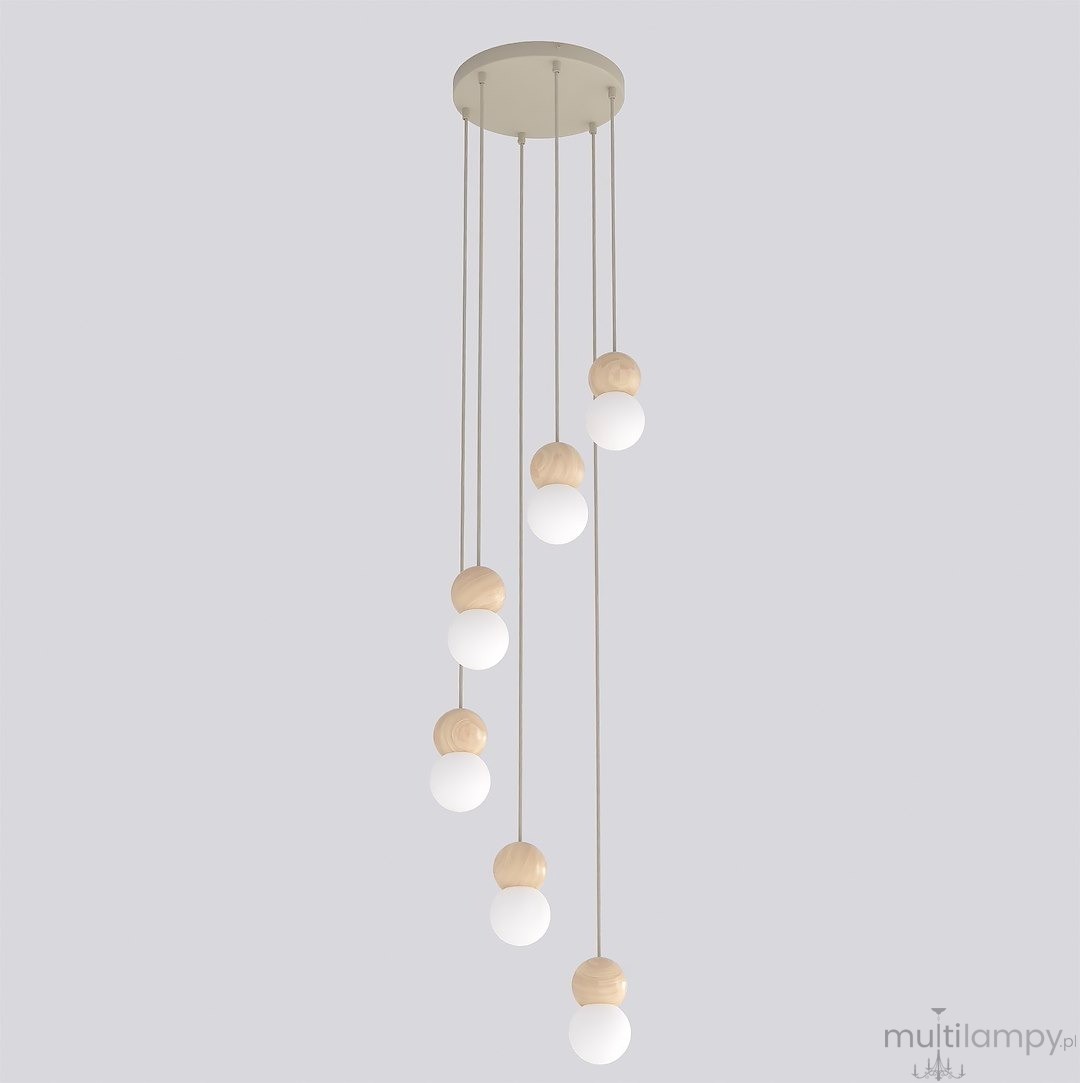 Loop lampa wisząca 6xG9 mokka 1673/6
