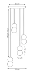 Loop lampa wisząca 4xG9 mokka 1673/4
