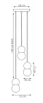 Loop lampa wisząca 3xG9 mokka 1673/3
