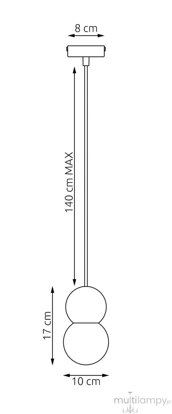 Loop lampa wisząca G9 mokka 1673/1