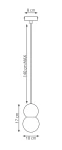 Loop lampa wisząca G9 mokka 1673/1