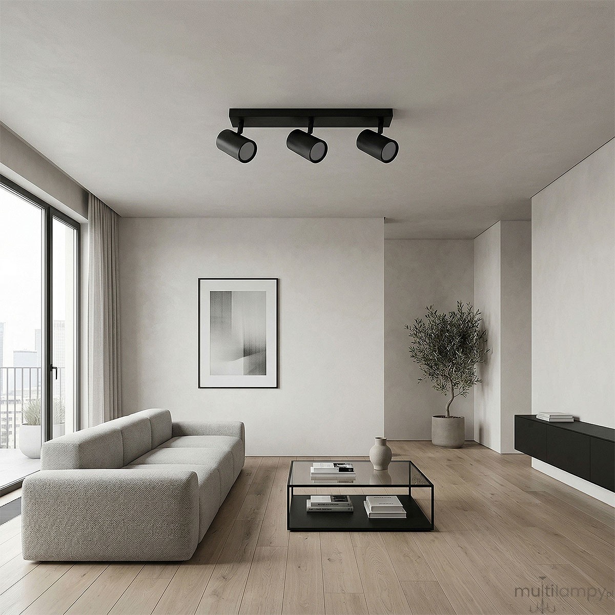 Richi lampa sufitowa spot 3xGU10 czarna