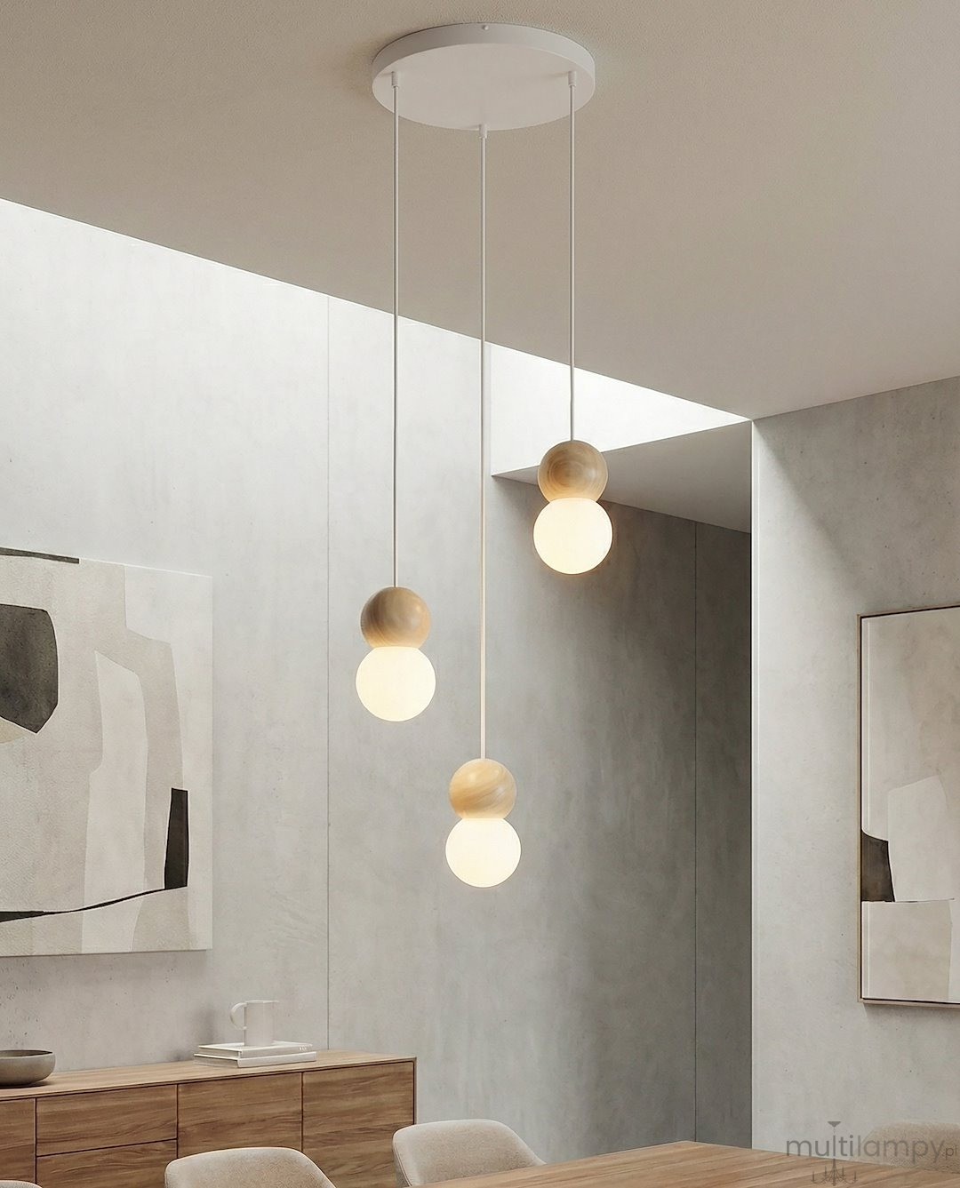 Loop lampa wisząca 3xG9 biała 1674/3
