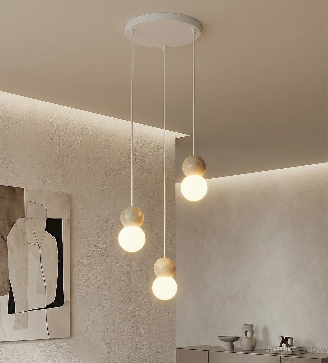 Loop lampa wisząca 3xG9 biała 1674/3