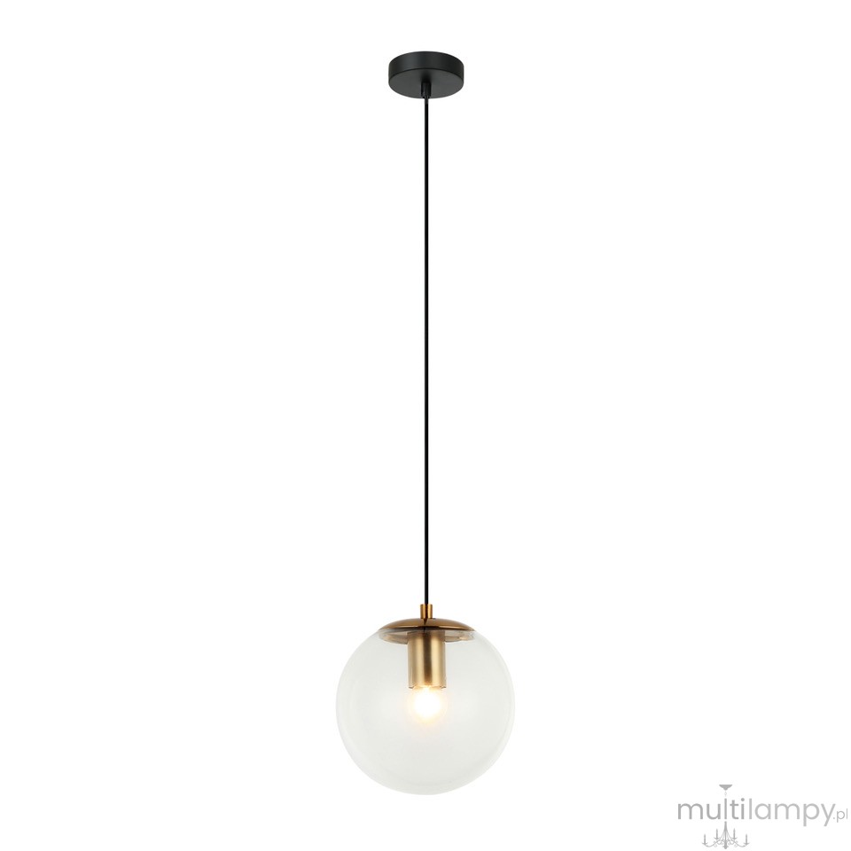 Sarpo lampa wisząca 1xE27 mosiądz PND-58867-1S-BK-BRO