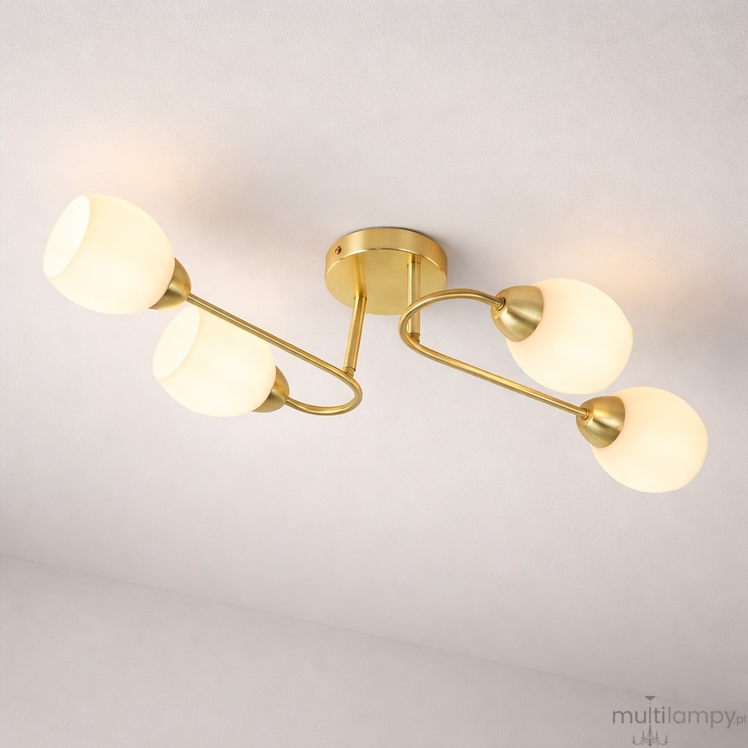 King lampa sufitowa 4xE27 złota ML2757