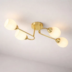 King lampa sufitowa 4xE27 złota ML2757