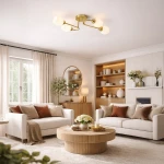 King lampa sufitowa 4xE27 złota ML2757