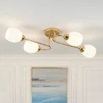 King lampa sufitowa 4xE27 złota ML2757