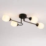 King lampa sufitowa 4xE27 czarna ML2755