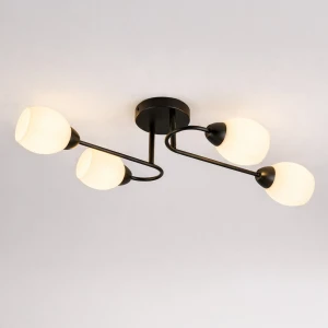 King lampa sufitowa 4xE27 czarna ML2755