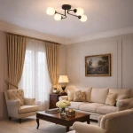King lampa sufitowa 4xE27 czarna ML2755
